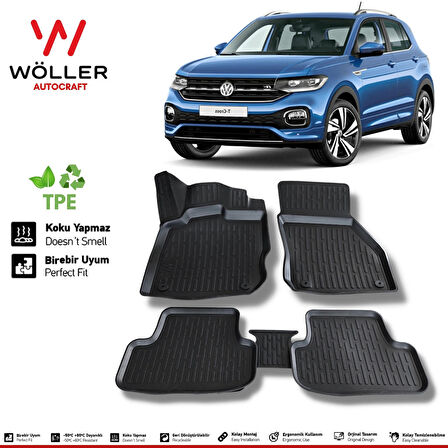VW T Cross Paspas 2022 Sonrası 3d Havuzlu Wöller Paspas