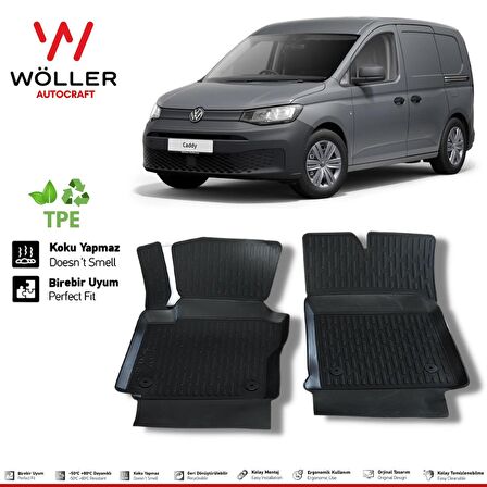 Volkswagen Caddy Van Paspas 2021 Sonrası 3d Havuzlu Wöller Paspas
