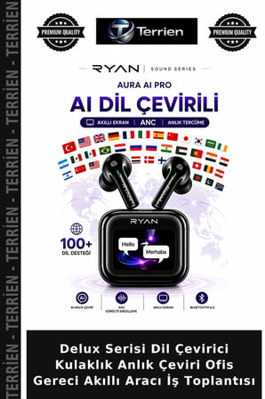 Delux Serisi Dil Çevirici Kulaklık Anlık Çeviri Ofis Gereci Akıllı Aracı İş Toplantısı