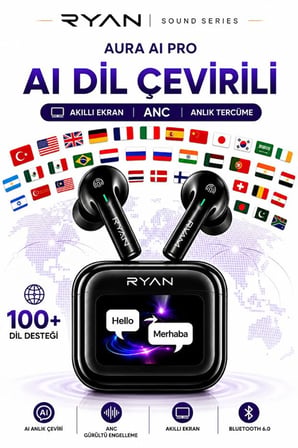 Delux Serisi Dil Çevirici Kulaklık Anlık Çeviri Ofis Gereci Akıllı Aracı İş Toplantısı