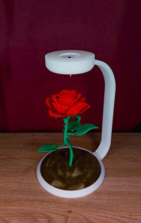 3D Yazıcı Üretimi Gül Işığı – Tealight Gece Lambası