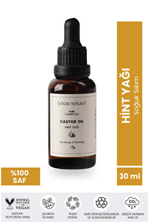 Bade Natural Hint Yağı Soğuk Sıkım %100 Saf 30 ml