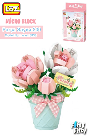 LOZ Micro Block Serisi Sevimli Pasta 370 Parça Oyuncak Yapım Seti FFLZ-8807