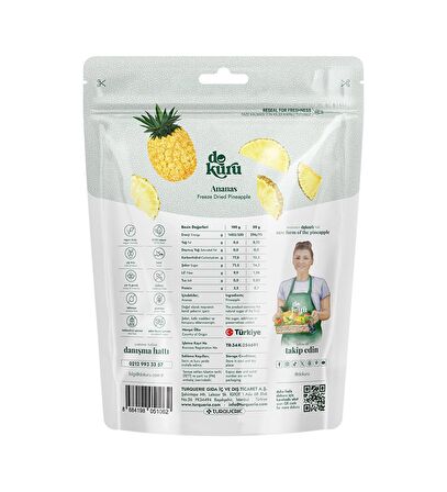 Dokuru Kuru Ananas Meyve Cipsi