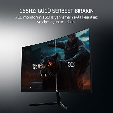 GamePower Intense X10 23.6'' 1ms 165Hz Curved RGB Gaming Monitör