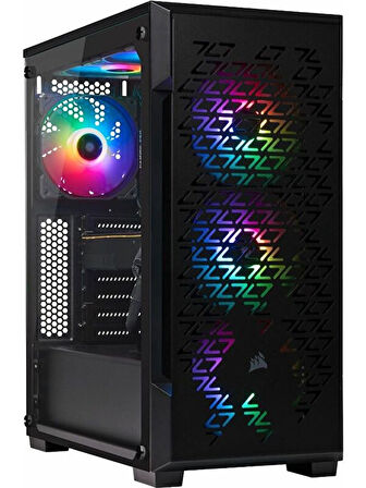 Corsair iCUE 220T RGB Airflow Siyah CC-9011173-WW Led Fanlı ATX Oyuncu Kasası OUTLET