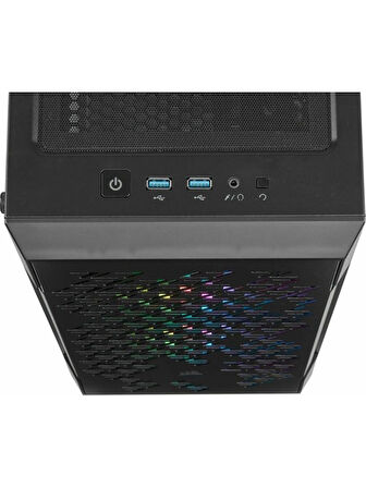 Corsair iCUE 220T RGB Airflow Siyah CC-9011173-WW Led Fanlı ATX Oyuncu Kasası OUTLET