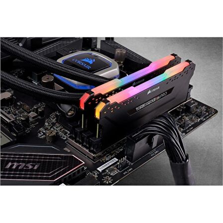 CORSAIR CMW16GX4M2Z3600C18 16GB (2x8GB) Vengeance RGB PRO Siyah 3600MHz CL18 DDR4 Dual Kit Ram