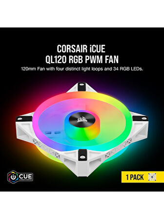 Corsair iCUE QL120 RGB S Pack Fan CO-9050103-WW 12 cm Kasa Fanı OUTLET