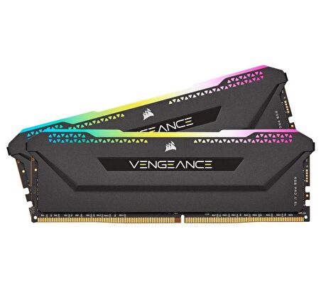 CORSAIR CMH32GX4M2D3600C18 32GB (2x16) Vengeance RGB PRO SL 3600Mhz CL18 DDR4 Siyah Ram