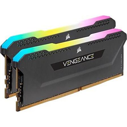 CORSAIR CMH32GX4M2D3600C18 32GB (2x16) Vengeance RGB PRO SL 3600Mhz CL18 DDR4 Siyah Ram