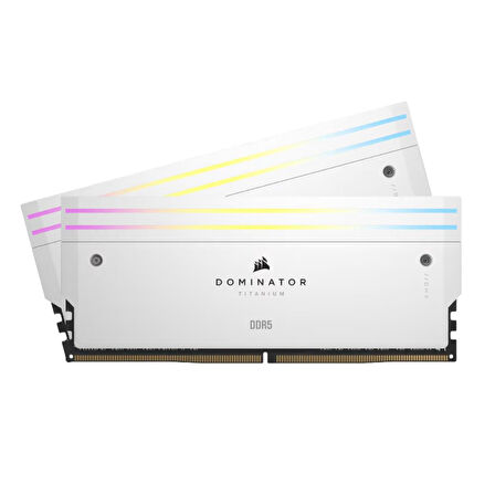 CORSAIR 48GB (2x24GB)Dominator Titanium RGB Beyaz 7000MHz CL40 DDR5 Dual Kit Ram CMP48GX5M2B7000C36W