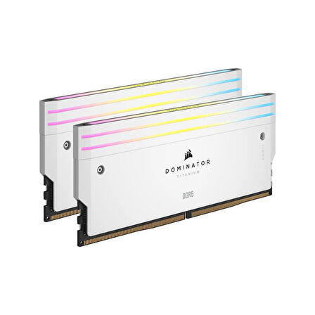CORSAIR 48GB (2x24GB)Dominator Titanium RGB Beyaz 7000MHz CL40 DDR5 Dual Kit Ram CMP48GX5M2B7000C36W