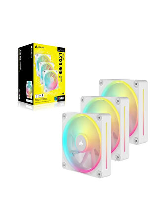 CORSAIR iCUE LINK LX120 RGB 120mm PWM Beyaz Üçlü Kasa Fanı