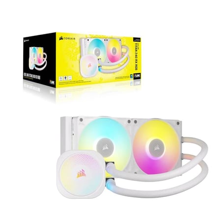 CORSAIR iCUE LINK TITAN 240 RX RGB AIO 240mm Beyaz Islemci Sivi Sogutucu