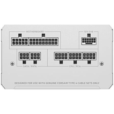 CORSAIR RM850e 850W 80+ Gold 140mm Gen 5.1 ATX 3.1 Full Modüler Fanlı Beyaz PSU