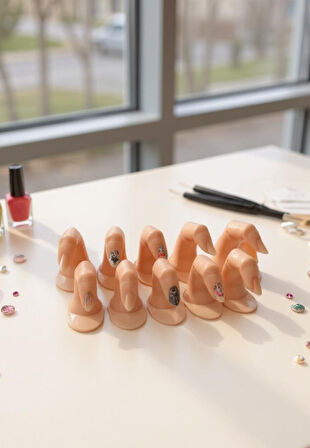 Ocean Eğitim Parmağı - Protez Tırnak Uygulama Parmak Modeli 10 lu Paket