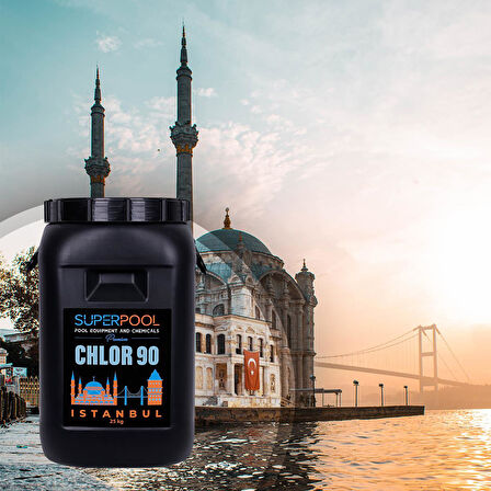 SPP Superpool Superchlor 90 Toz Klor 90 GR Premium Black Edition 25 KG Havuz Kimyasalı