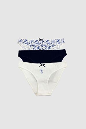 3'lü Paket Paradıse 2700 Pamuklu Basic Desenli Brief Külot