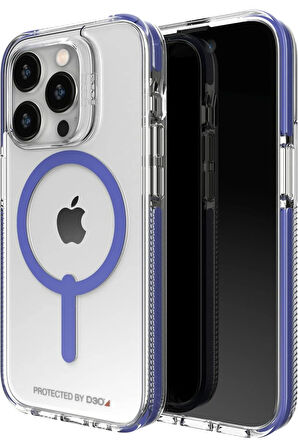 Gear4 Santa Cruz Snap Iphone 14 Pro Magsafe Kılıf-Şeffaf/Mavi D30