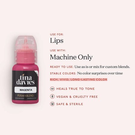 Perma Blend Tina Davies Magenta Kalıcı Makyaj Dudak Pigmenti 15ml