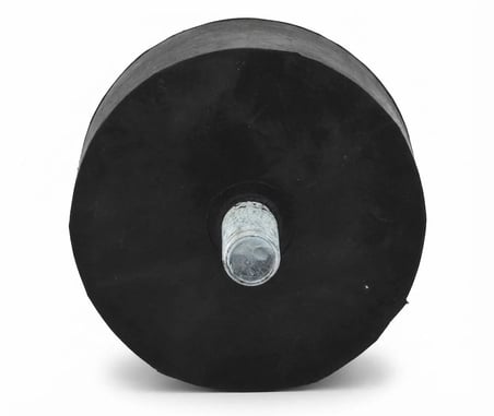 M16 x 100 mm Kauçuk Titreşim Takozu, Sarsıntı Engelleyici Sönümleyici Ayak (2 Adet Somun Hediyeli)