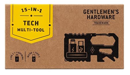 GENTLEMEN'S HARDWARE ÇOK FONKSİYOLU ALET 15 in 1-MINI TECH TOOL