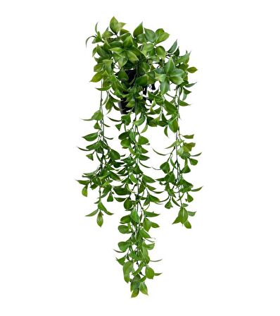 Yapay Çiçek Saksıda Sarkan Fejka Yeşil Limon Yaprağı Yapay Sarmaşık 60cm