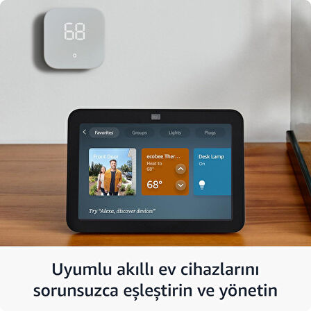 Amazon Echo Show 8 | 3. Nesil | Alexa | Akıllı Ev Asistanı | Siyah