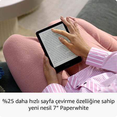 Amazon Kindle Paperwhite Signature Edition | 2024 | 12. Nesil | 32 GB | 7" | Uzun Pil Ömrü | Kablosuz Şarj Özelliği