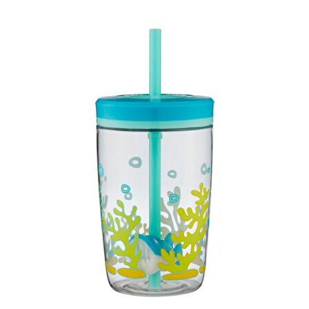 Contigo Floating Straw Shark  420 ml  Çocuk Suluk