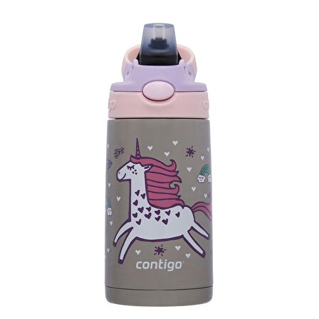 Contigo Gizmo Unicorn Çelik Çocuk Suluğu 420ML Pembe