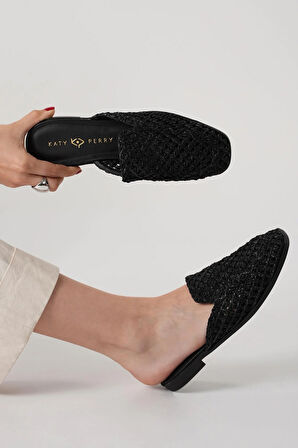 Katy Perry The Woven Kadın Siyah Hasır Terlik