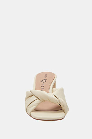 Katy Perry The Tooliped Twisted Kadın Krem Topuklu Terlik