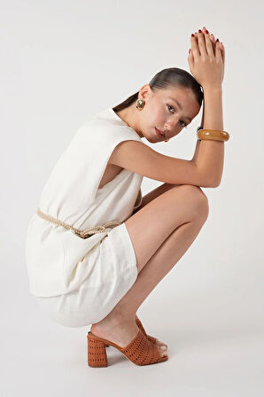 Katy Perry The Tana Kadın Taba Hasır Topuklu Terlik