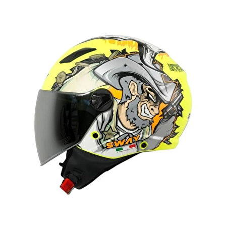 Sway Açık Kask Sw 765 Wanted Yellow