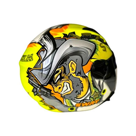 Sway Açık Kask Sw 765 Wanted Yellow