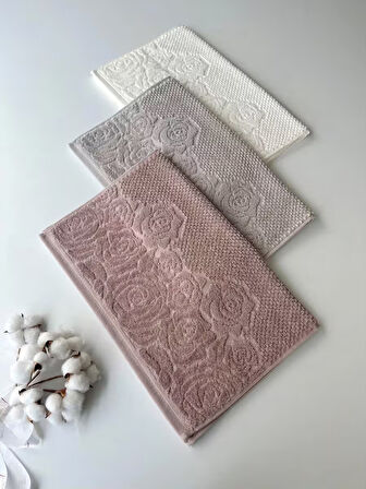 50x90 GÜL 3'LÜ HAVLU V1