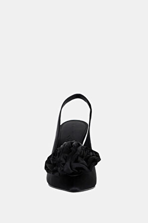 Katy Perry The Laterr High Kadın Siyah Çiçek Detaylı Topuklu Ayakkabı