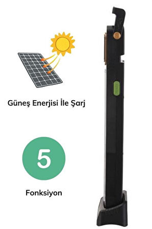 5 Fonksiyonlu Güneş Enerjisi İle Şarj Olabilen 48 Ledli Işıldak,Aydınlatma PR-3838