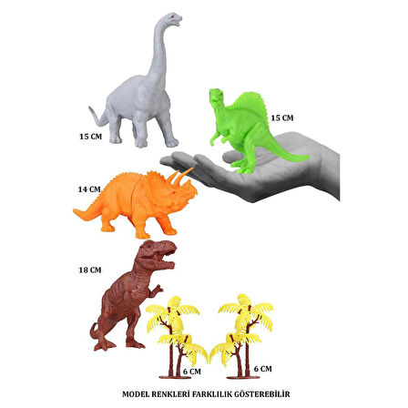 713 Toy Play 6 Parça Dinozor Figür Seti 14-18 cm