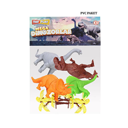 713 Toy Play 6 Parça Dinozor Figür Seti 14-18 cm