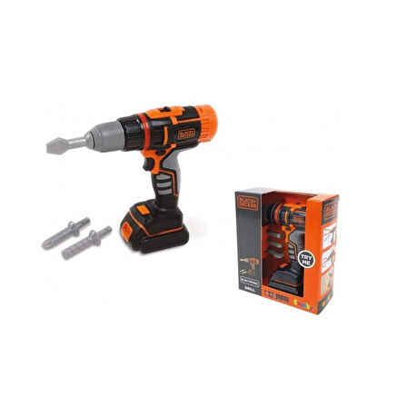 7600360197 Smoby, Black+Decker Elektronik Matkap / 3-7 yaş