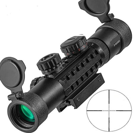 C3-9x26eg   Raylı Çift Işıklı Tüfek Dürbünü  11mm/22mm