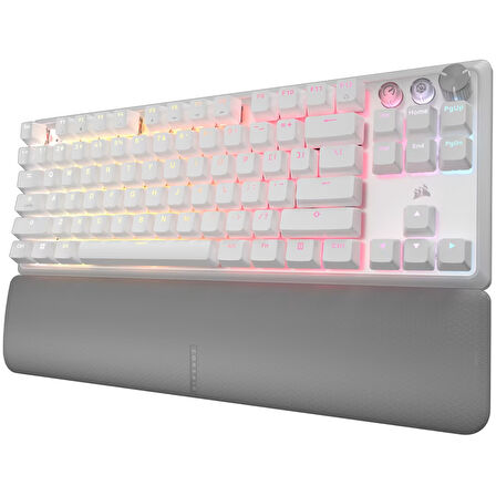 CORSAIR K70 PRO TKL High-Performance Hall Effect Switch RGB Türkçe Beyaz Gaming Klavye CH-911921G-TR