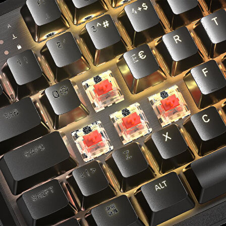 Corsair K70 CORE TKL RGB MLX Red V2 Switch Mekanik Türkçe Siyah Kablolu Gaming Klavye