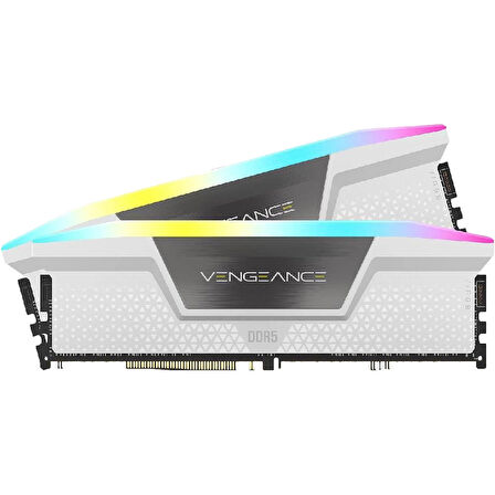 CORSAIR 32GB (2x16GB) Vengeance RGB 6000MHz CL30 DDR5 Beyaz Dual Kit Ram