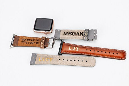 Apple Watch Uyumlu Deri Kordon 38-40-41mm RT CP4 Fuşya