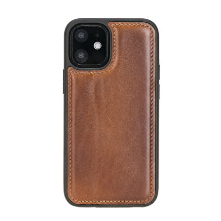 Apple iPhone 12 mini Uyumlu Deri Arka Kapak RST2EF Taba