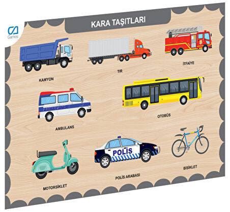 675 CAAHS-3200 CA GAMES AHŞAP KARA TAŞITLARI BUL-TAK